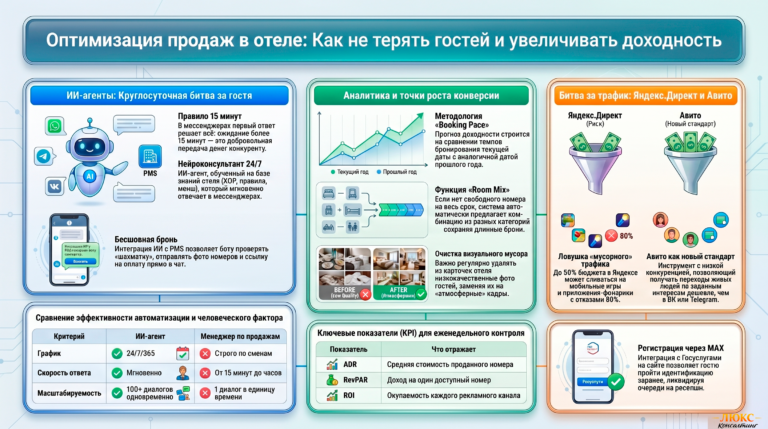 Оптимизация продаж в гостиничном бизнесе: как не терять гостей и увеличивать прямую доходность